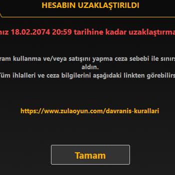 Zula Oyun Oyun İçi Haksız Ban Ve Mağduriyet