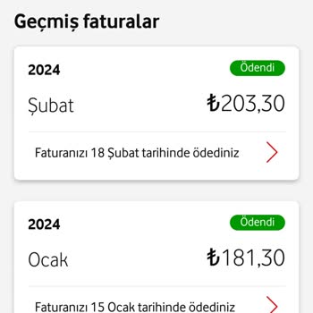 Vodafone Fatura Ek Durma