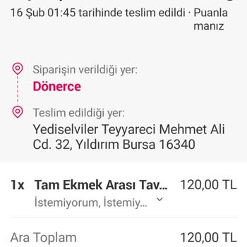 Yemeksepeti Ücret İadesi Yapmama