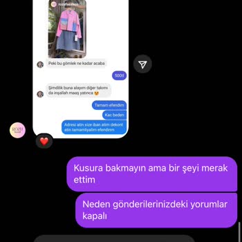 Rozufasshon (Instagram) Ürün Alımında Yaşanan Sorun Ve Çözüm Talebi