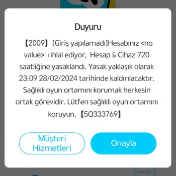 Weplay Hesabımın En Kısa Zamanda Açılmasını Talep Ederim