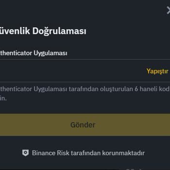 Binance Global Authenticator Sıfırlama