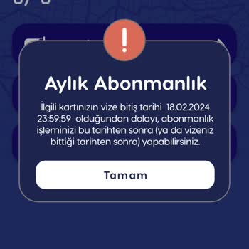 BURULAŞ Abonman İşlem Hatası