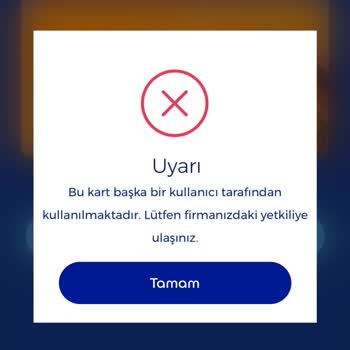 Ticket Restaurant Bu Kart Başkası Tarafından Kullanılmaktadır Uyarısı