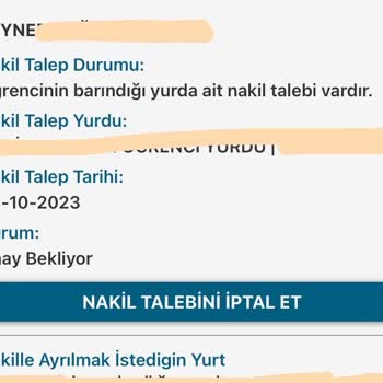Kredi ve Yurtlar Kurumu Nakil Talebim Israrla Onaylanmıyor