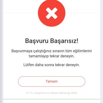 Ulaştırma ve Altyapı Bakanlığı A D B S Sınavı Hata Veriyor