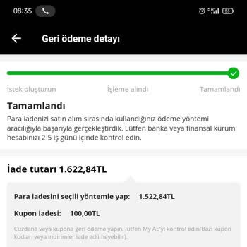 Aliexpress İademi Gerçekleştirmedi!