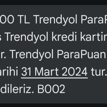 Trendyol CardFinans İlk Başvuru 500 Tl Parapuanımı Kullanmıyorum