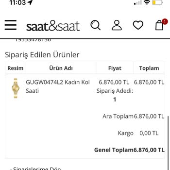 Saat & Saat Kullanılmış Çizik Ürün