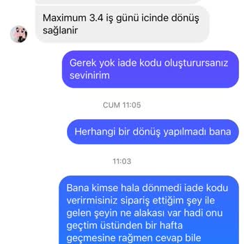 Bebektonkids Instagram Sayfası Hatalı Ürün Gönderimi Ve Cevap Vermeme