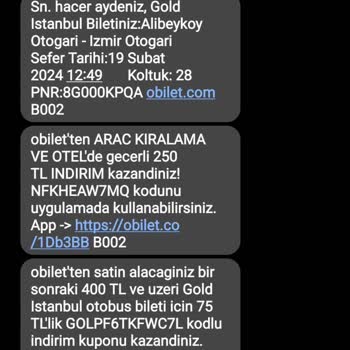 Gold İstanbul Obilet Son Anda İptal