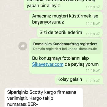 Scotty Kargo Personelin Bershka Siparişimi Teslim Etmemesi