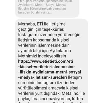 Eti Gıda Etinin Hediye Kodunun Olmaması