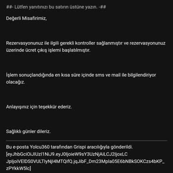 Yolcu360 Rezervasyon İptal Ödeme Gecikmesi