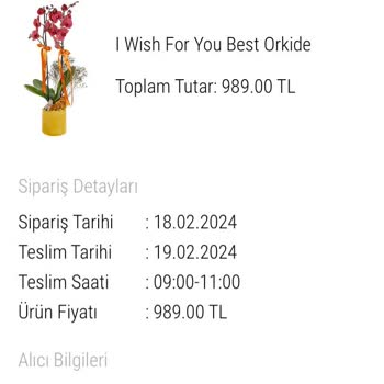 Taze Çiçek İade Veya Değişim İstiyorum