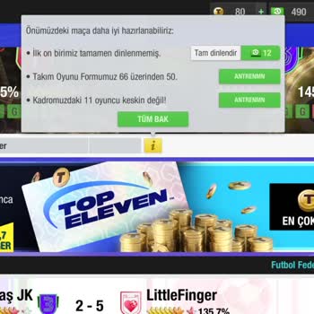 Top Eleven Kadronuzdaki 11 Oyuncu Keskin Değil