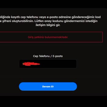 Tod TV Uygulaması Şifre Yenileme Hatası