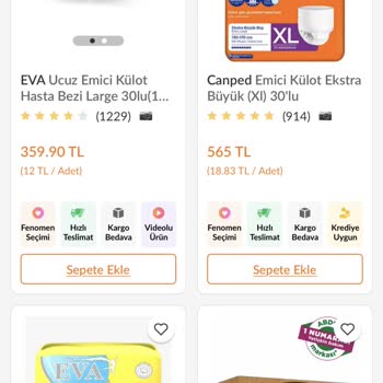 Trendyol Mobil Uygulamanın Arama Sayfasında Ürünlerimizin Çıkmaması