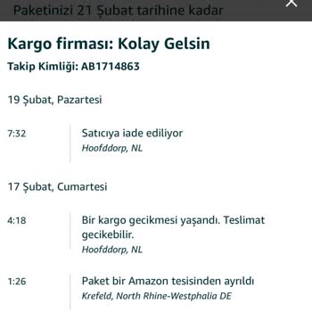 Amazon Gümrük Adres Sorunu