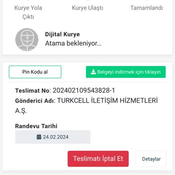 Dijital Kurye Bir Türlü Gelemeyen Hat