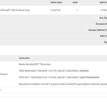 Caddemagazasi.com Parası Verilen Ancak Gönderilmeyen Ürün