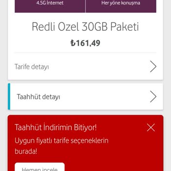 Vodafone Yüksek Fiyat Artışı