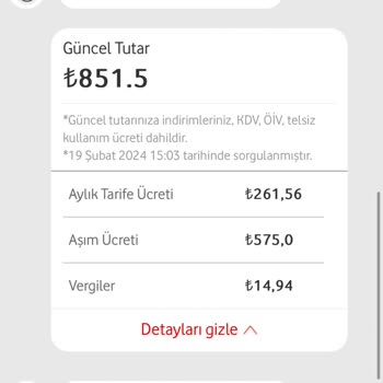 Vodafone Paket Aşımı Ve Silinmesi