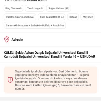 Tıkla Gelsin Para İadesi Yapmadı