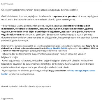 THY Bagajdan Eşya Çalınması