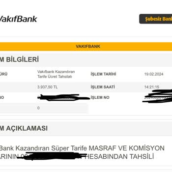 VakıfBank 3.937 TL Kesinti