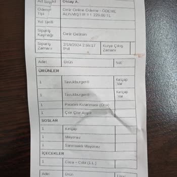 Getir Yemek Eksik Ürün Getirmiyor