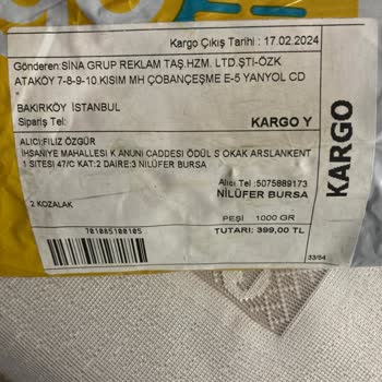 Sina Grup Reklam  Prof Saraçoğlu Yanlış Ürün Yanlış Firma