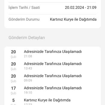 Kuryenet Ek Kart Teslimatında Yaşanan Sorun