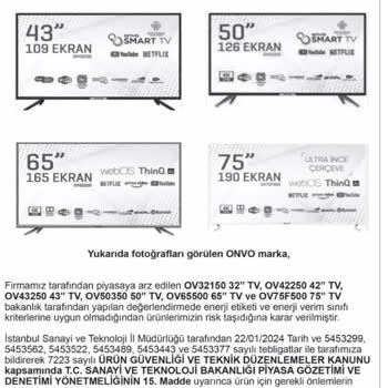 Onvo Marka Riskli Televizyon