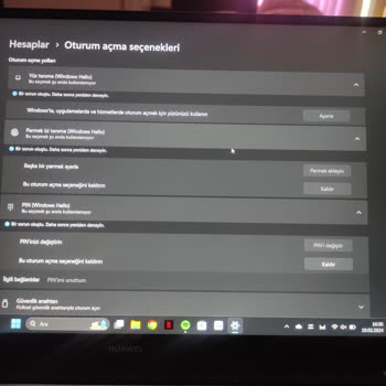 Huawei Matebook Cihaz Şifresini Değiştiremiyorum