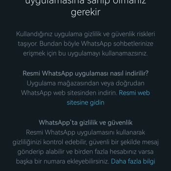 WhatsApp Numara Doğrulama Hatası