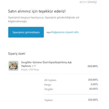 Kanvoma.com Sipariş İçin Geri Dönüş Yok