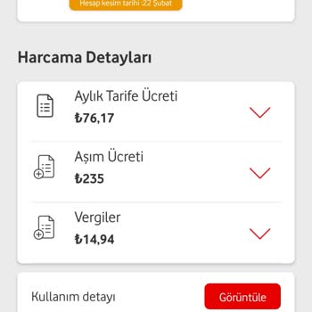 Vodafone Haksız Yere Aşım Ücreti Kesimi