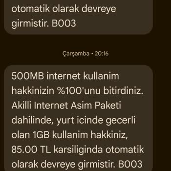 Vodafone Haksız Yere Aşım Ücreti Kesimi
