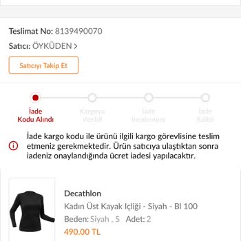 Trendyol Express Trendyol'da Kargolanmayan Ürün