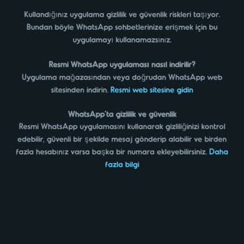 WhatsApp Giremiyorum Uyarı Veriyor