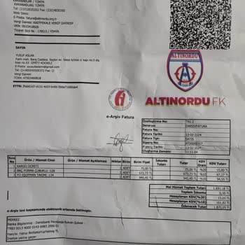 Altınordu Futbol Okulu Altın Ordu Ürün Değişim Problemi