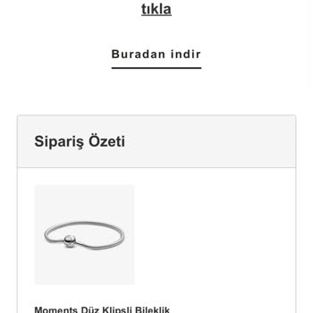 Pandora Mücevher Siparişim Yanlış Geldi