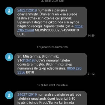 FLO Ayakkabı FLO E Mağaza Siparişim Tarafıma Ulaşmadı.