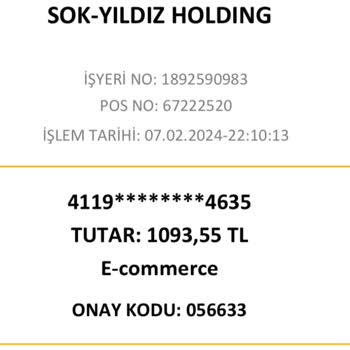 Şok Marketler 1093,55 TL Ödeme Yapıldı, Ürünlerim Gelmedi!