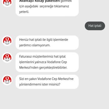 Vodafone Kapattığım Pasif Hattıma Fatura Göndermeye Devam Ediyor.