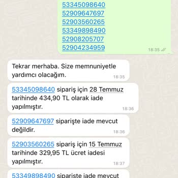 Zara Temmuz Ayından Beri İade Yapmıyor