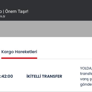 Aras Kargo Transfer Merkezinden Gelmeyen Kargom.