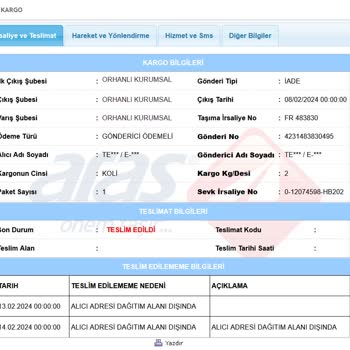 Hepsiburada Boş Kutu Gönderimi Çözülmüyor.
