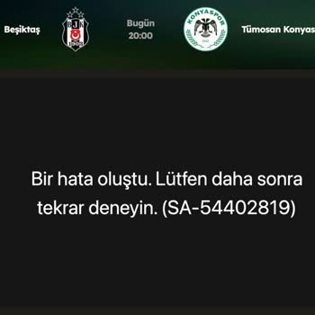 TOD Tv Tod Bir Hata Oluştu. Lütfen Daha Sonra Tekrar Deneyin. (sa-54402819)